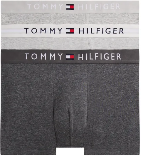 Tommy Hilfiger 3P Trunk DTM Um0Um03520, Boxer, Uomo, Giallo (Lgh HTHR/MD HTHR/Dk HTHR), S