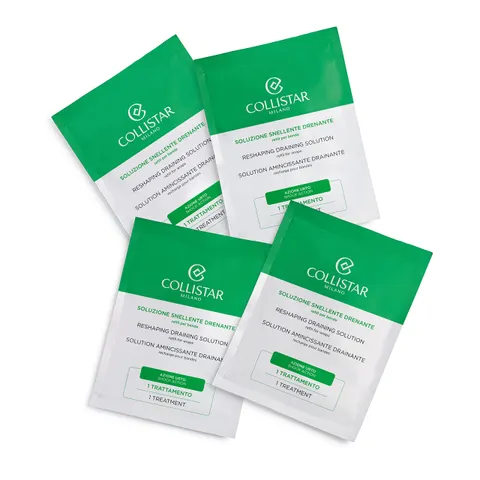 Collistar Soluzione Snellente Drenante, il Kit contiene 4 Buste Refill Monodose da 100 ml