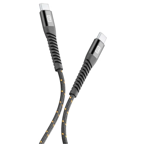 cellularline Tetraforce Cavo Ultra-Resistente USB-C to USB-C 120 cm, Nero