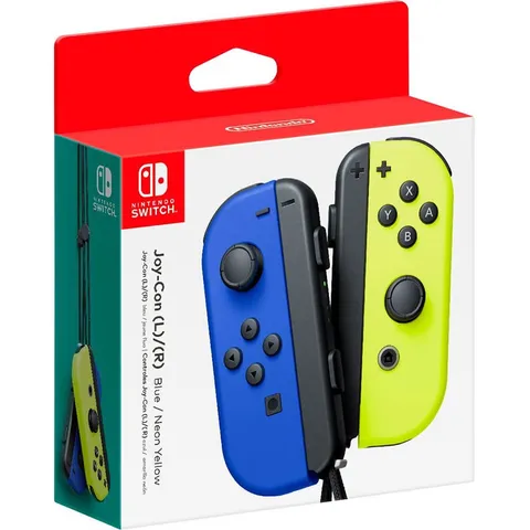 Nintendo Switch Controller Set da 2 Joystick, Blu e Giallo Neon