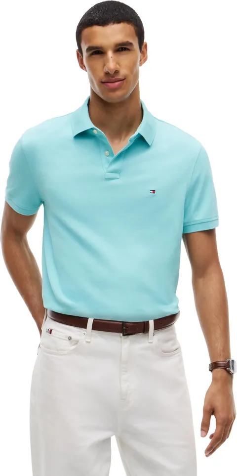 Tommy Hilfiger Polo Uomo, Acqua Artico, M