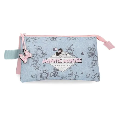 Disney Joumma Bags Minnie American Darling Custodie, tracolla, blu e rosa, organizzare e