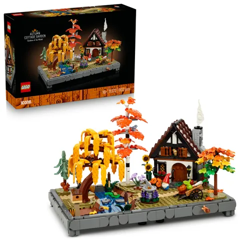 LEGO Icons Giardino Autunnale del Cottage - Costruzione per Adulti - Kit di Modellismo da