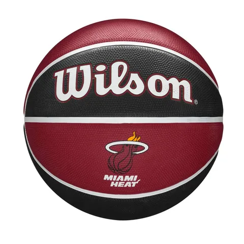 Wilson Pallone da Basket NBA TEAM Tribute BSKT, Utilizzo Outdoor, Gomma, Misura 7, Rosso