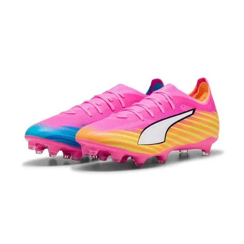 Puma Scarpe da Calcio Unisex Ultra 6 Match FG/AG, Rosa Veleno, Bianco, Sun Stream-Bright