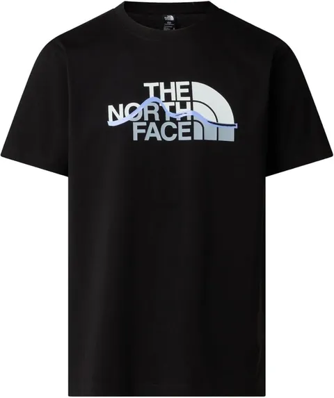 THE North FACE-T-Shirt Mountain Line Regular con Grafica da Uomo-TNF Black,S