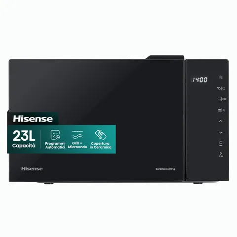 Hisense Microonde H23MOBS5HG4, cavità 23L, apertura porta a sinistra, display LED touch