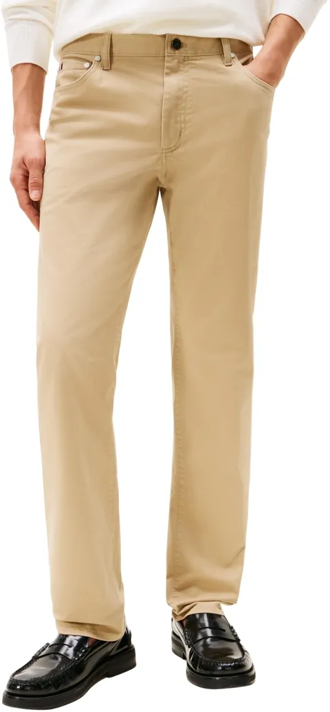 Tommy Hilfiger Uomo Pantaloni Chino Core Denton Essential Twill Straight Fit, Beige