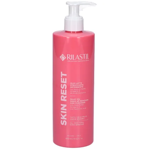 Rilastil Skin Reset Olio Latte Struccante Detergente, Nutriente, Emolliente e Lenitivo