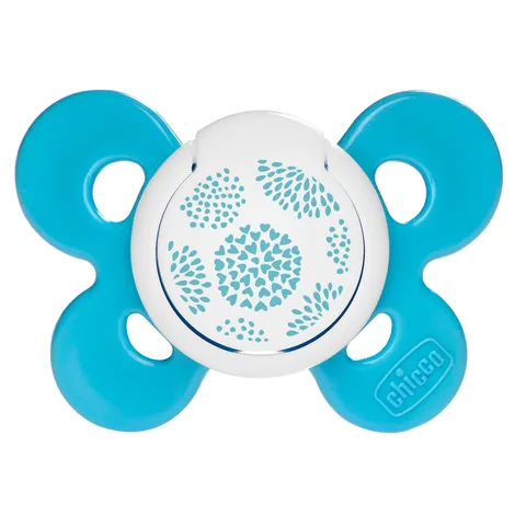 Chicco Succhietto Physio Comfort Bimbo in Silicone, 6-16 Mesi, Blu, [Modelli Assortiti]
