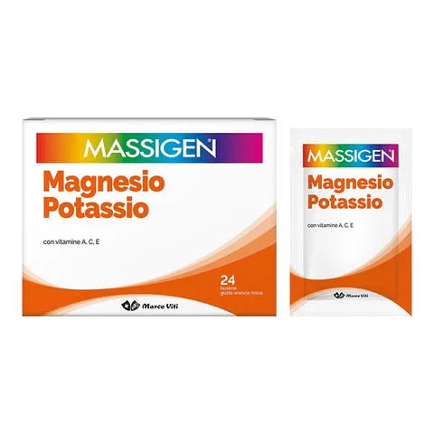 Massigen - Magnesio e Potassio, Gusto Arancia Rossa, Mantengono il Benessere del Sistema