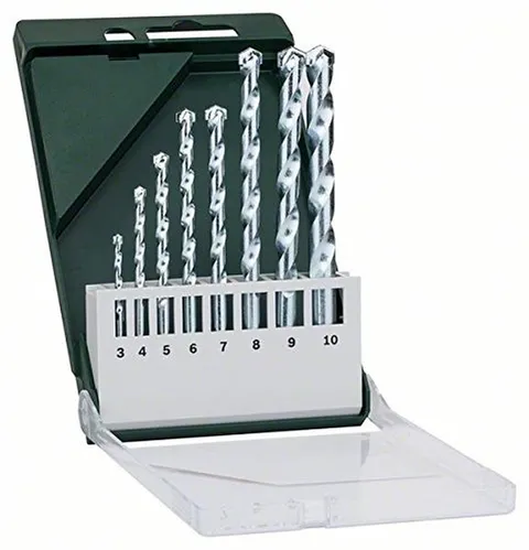 Bosch Home And Garden 2609255462 Set 8 Punte Pietra, 3, 4, 5, 6, 7, 8, 9, 10 Mm, 8 Pezzi