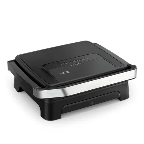 Moulinex Inicio, Piastra per Panini e Griglia, Riscaldamento Rapido: 2000 W, Piastre di