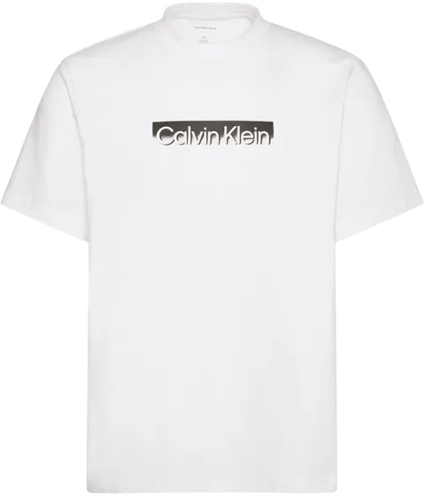 Calvin Klein Uomo T-Shirt Maniche Corte Sportswear con Scollo Rotondo, Bianco (Bright