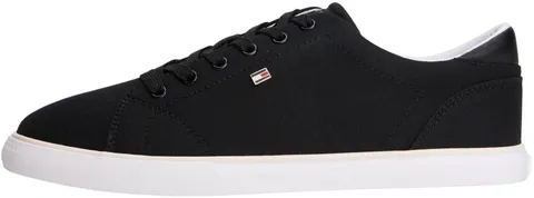 Tommy Hilfiger Donna TH Low Profile Vulc Canvas FW0FW09102 Basso Top, Nero (Nero), 38