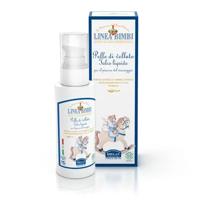 Helan, Linea Bimbi - Talco Liquido Neonato e Bambino con Vitamina E e Olio di Mandorle