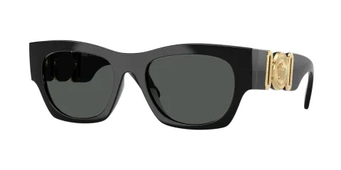 Versace VE 4479U GB1/87 - Occhiali da sole in plastica nera con lenti grigie