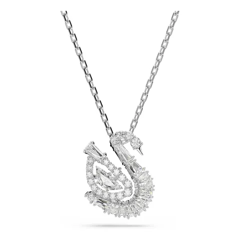 Swarovski Swan Collana Pendente, Gioiello con Zirconia Trasparenti, Taglio Misto, Forma a