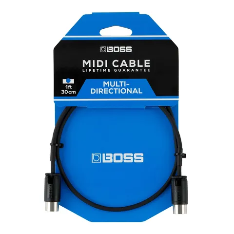 BOSS Bmidi-PB1 - lunghezza 30cm/1ft - Cavo MIDI salvaspazio con connettori