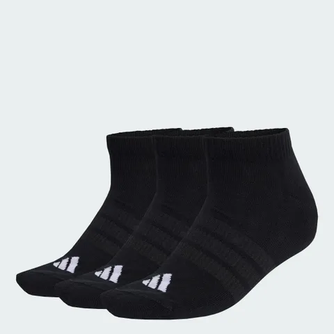 adidas Unisex - Adulto Cushioned Essentials Low Cut Socks 3 Pair Pack, black/black/white