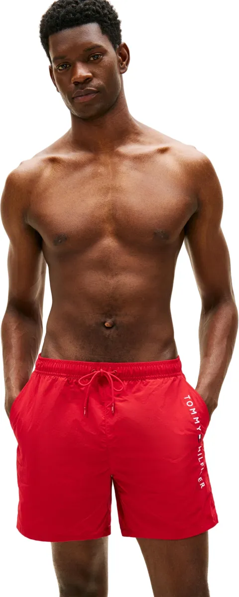 Tommy Hilfiger UM0UM0UM03748 Costume da Bagno da Uomo, Taglia M, con Coulisse e Tasca con