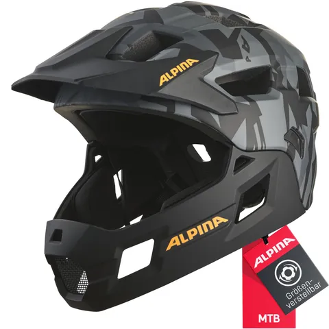 Alpina RUPI - Casco da ciclismo per adulti - black-camo orange matt - 50-55 cm