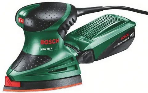 Bosch Levigatrice multifunzione universale PSM 160 A, 3 fogli abrasivi, scatola di