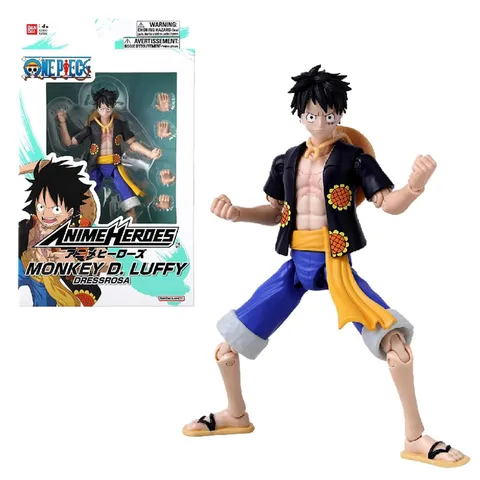 Bandai - Anime Heroes - One Piece - Figura Anime Heroes da 17 cm - Rufy - Monkey D. Rufy