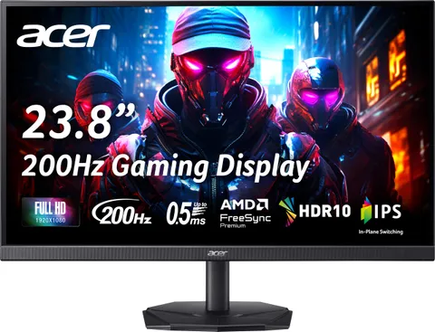 acer Nitro KG242YX1bmiipx Monitor Gaming 23.8", Display FHD IPS 200 Hz, 0,5 ms, FreeSync