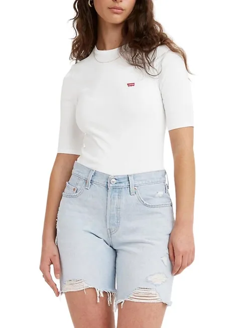 Levi's Maglietta da Donna Luca Slim Tee, Bianco., S