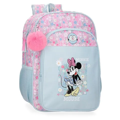 Disney Minnie Happy Zaino per bambini, zaino scolastico, realizzato in poliestere, tasche