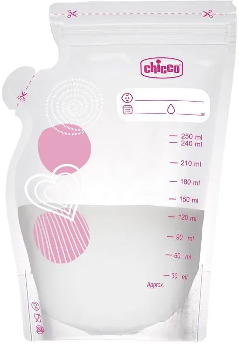 Chicco Sacche Latte 30 Pezzi 250 ml