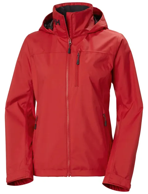 Helly Hansen Women's W Crew Hooded Jacket 2.0, Red, M