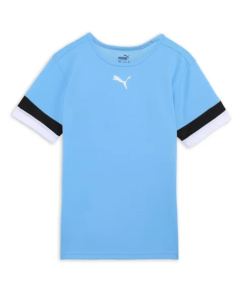 PUMA Teamrise Jersey Jr, Shirt Unisex - Bambini e ragazzi, Team Light Blue-Puma Black-Puma White, 128