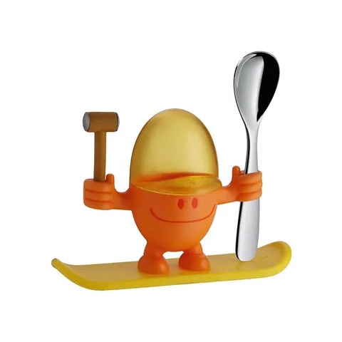 WMF Portauovo McEgg Bimbo con Cucchiaio Acciaio Inox, Plastica, Arancione