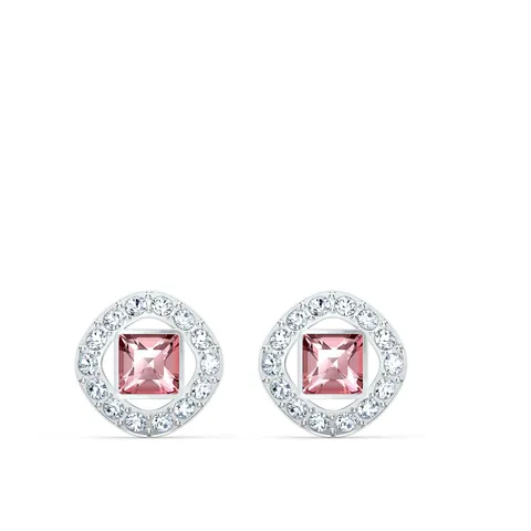 Swarovski Orecchini a lobo Una Angelic, Rosa, Placcato rodio
