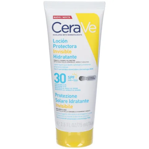 CeraVe Protezione Solare Idratante Invisibile SPF30, Per Tutte le Tipologie di Pelle