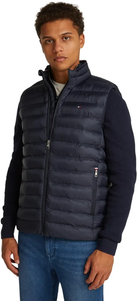 Tommy Hilfiger Gilet da uomo CORE Packable Riciclato MW0MW39989, Blu, S, Blu (Cielo del