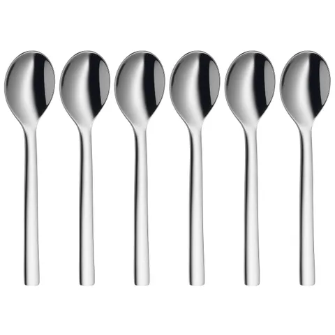 WMF Set di 6 cucchiaini da caffè Nuova, 11 cm, acciaio inossidabile Cromargan lucido