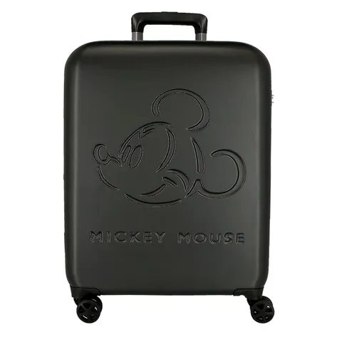 Disney Topolino Good Trip Valigia da cabina nera, 40 x 55 x 20 cm, rigida 2,5 kg