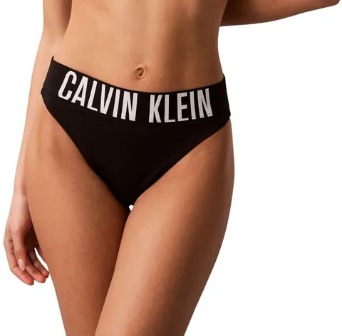 Calvin Klein Donna Slip Bikini Brazilian con Fascia con Logo, Nero (Black), L