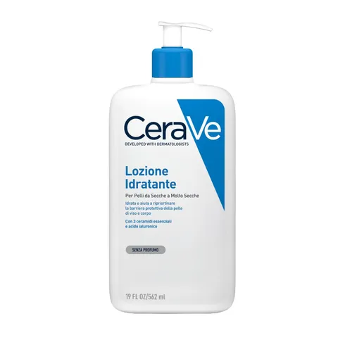 CeraVe Lozione Idratante Viso e Corpo, Per Pelli da Normali a Secche, Idratazione