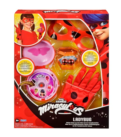 Bandai - Miraculous Ladybug - Set Trasformazione Costume Ladybug - Yo-Yo Telefono