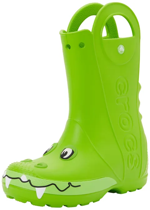 Crocs Handle It Rain Boot K, Stivali Unisex - Bambini e Ragazzi, Green, 36/37 EU