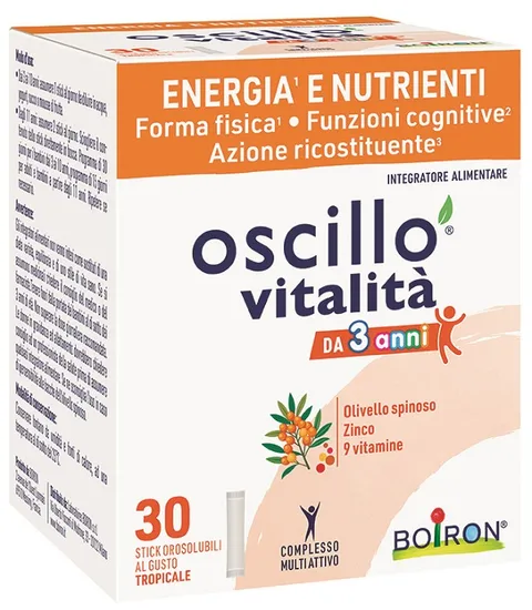 Oscillo® Vitalità da 3 anni Boiron - Multivitaminico per Concentrazione, contro