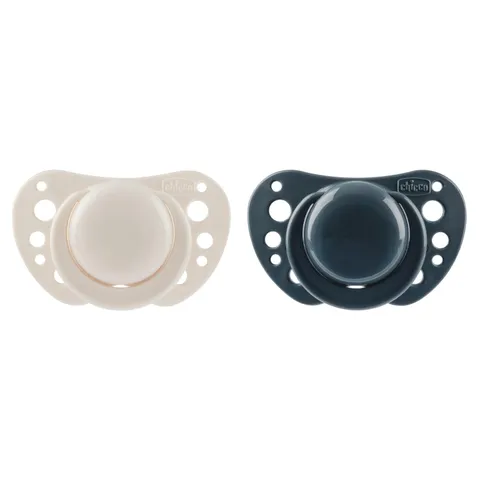 Chicco PhysioForma Succhietto Air Blu, Ciuccio 6-16 Mesi, Tettarella in Silicone
