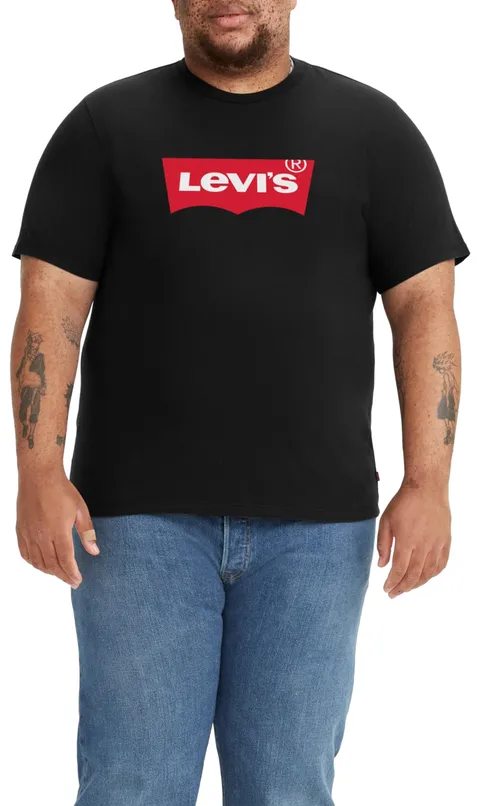 Levi's Big & Tall Graphic Tee, Uomo, Batwing Srt Mineral Black, 1XL