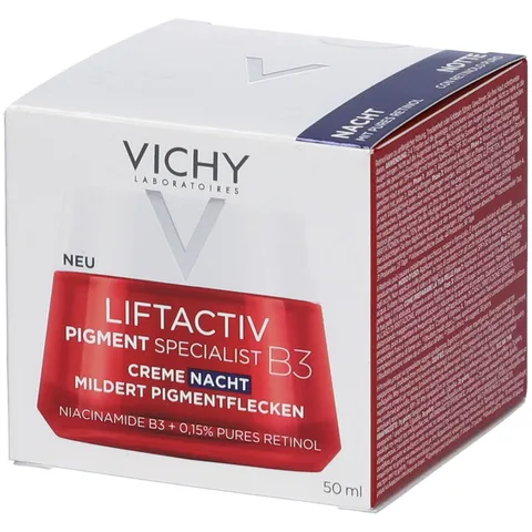 Vichy Liftactiv B3, Crema Notte Antimacchie, Per Pelli Mature, Pelle più Luminosa e