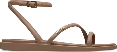 Crocs Sandali bassi da donna Miami con cinturino alla caviglia, cioccolato al latte
