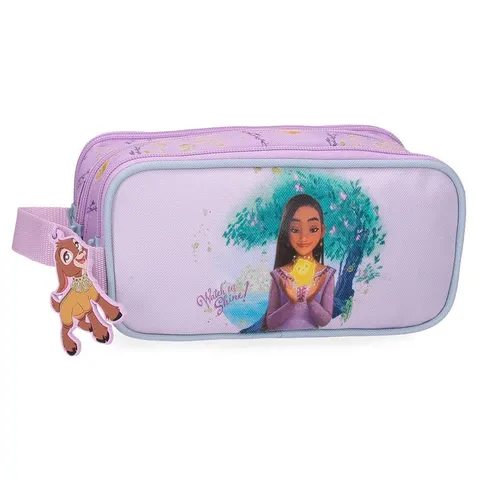 Disney Watch us Shine Astuccio Triplo Rosa 22x10x9 cm Poliestere, Rosa, Astuccio triplo